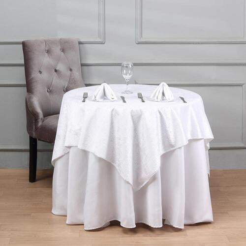 HUNTER GREEN 54/"x54/" Premium Velvet Square Table Overlay Party Wedding Linens